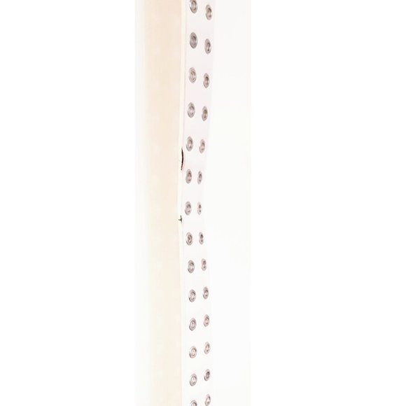 ADD ON ITEM** White Belt with Silver Slots and Buckle - Picture 3 of 3